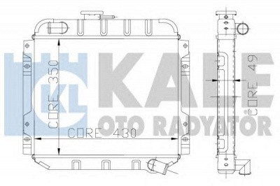 KALE OTO RADYATOR 102800 -  Радиатор, охлаждение двигателя